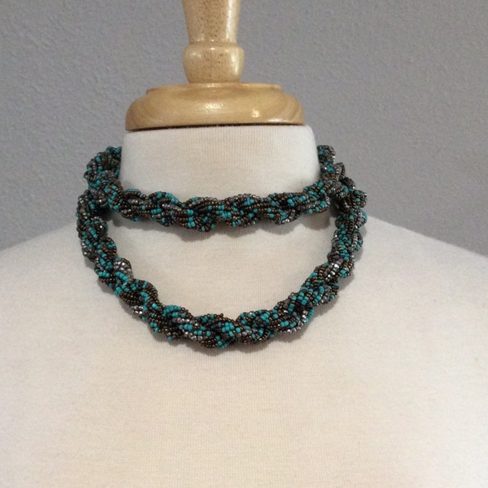 Chico's Double Strand Spiral Multicolor Necklace
